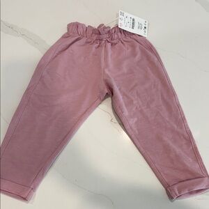 Zara Girls Kids Elastic Waist Pink Bottoms